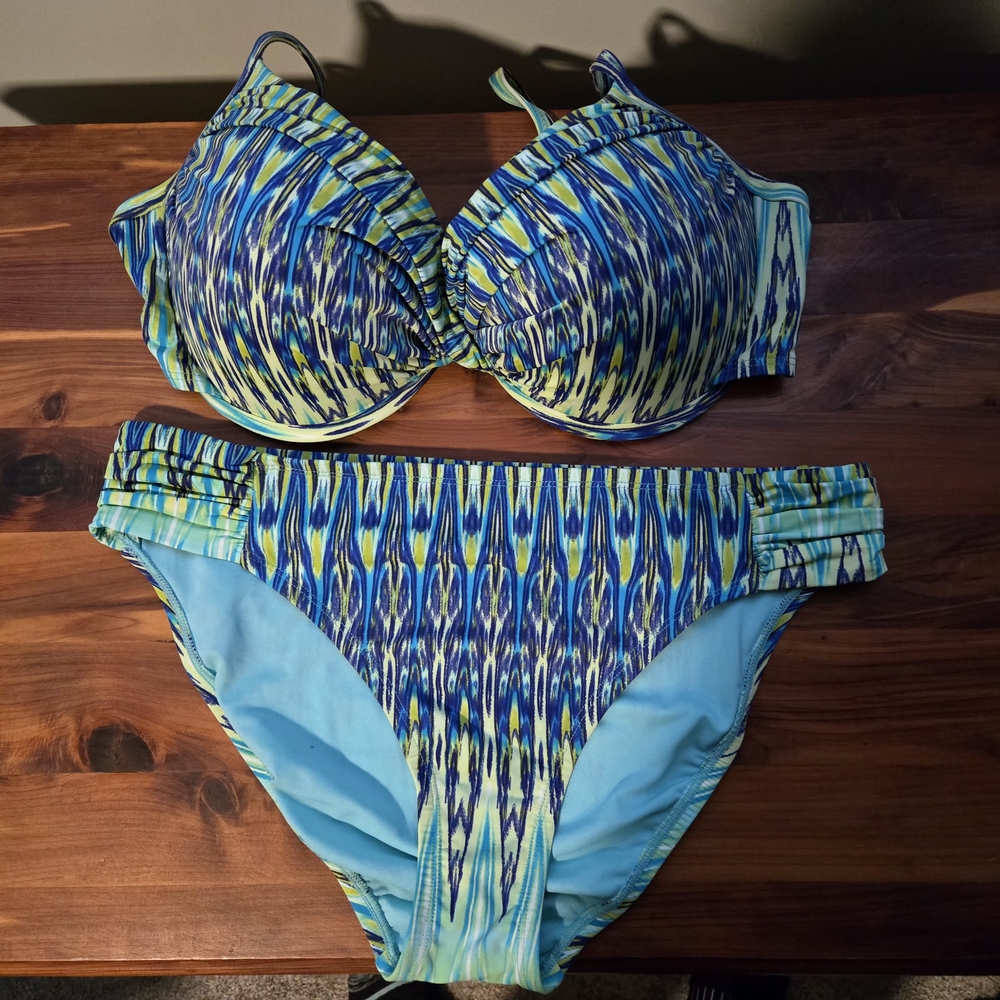 Bleu Rod Beattie Vibrant Blue and Green Bikini